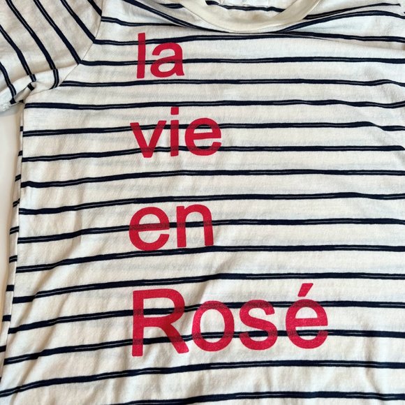 Anthropologie Sol Angeles La Vie en Rosé  Striped T-Shirt - S - Picture 5 of 6